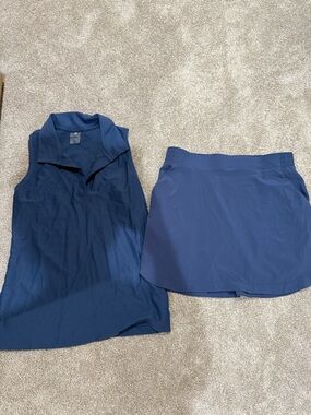 CALIA by Carrie Underwood Navy Blue Athletic Skort and Tank Set